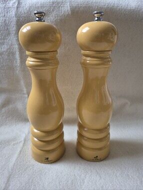 Peugeot Wooden Salt And Pepper Grinder Saffron Yellow